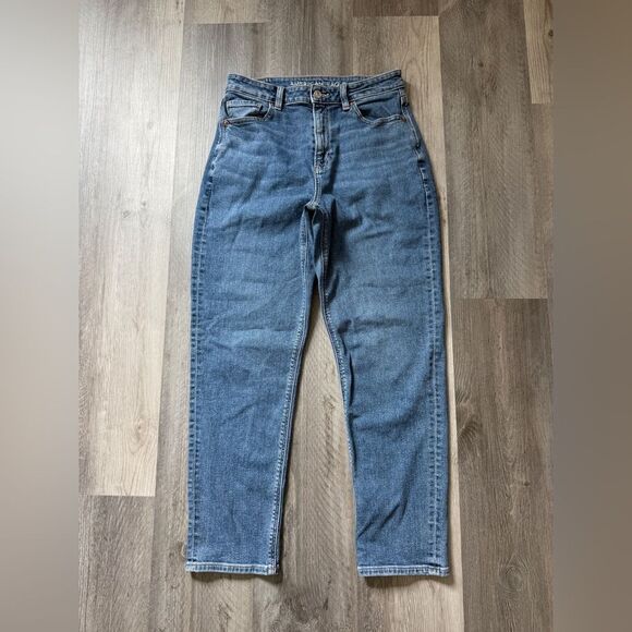 American Eagle High Rise Mom Jean 6 Regular Cotton Stretch - Picture 2 of 12